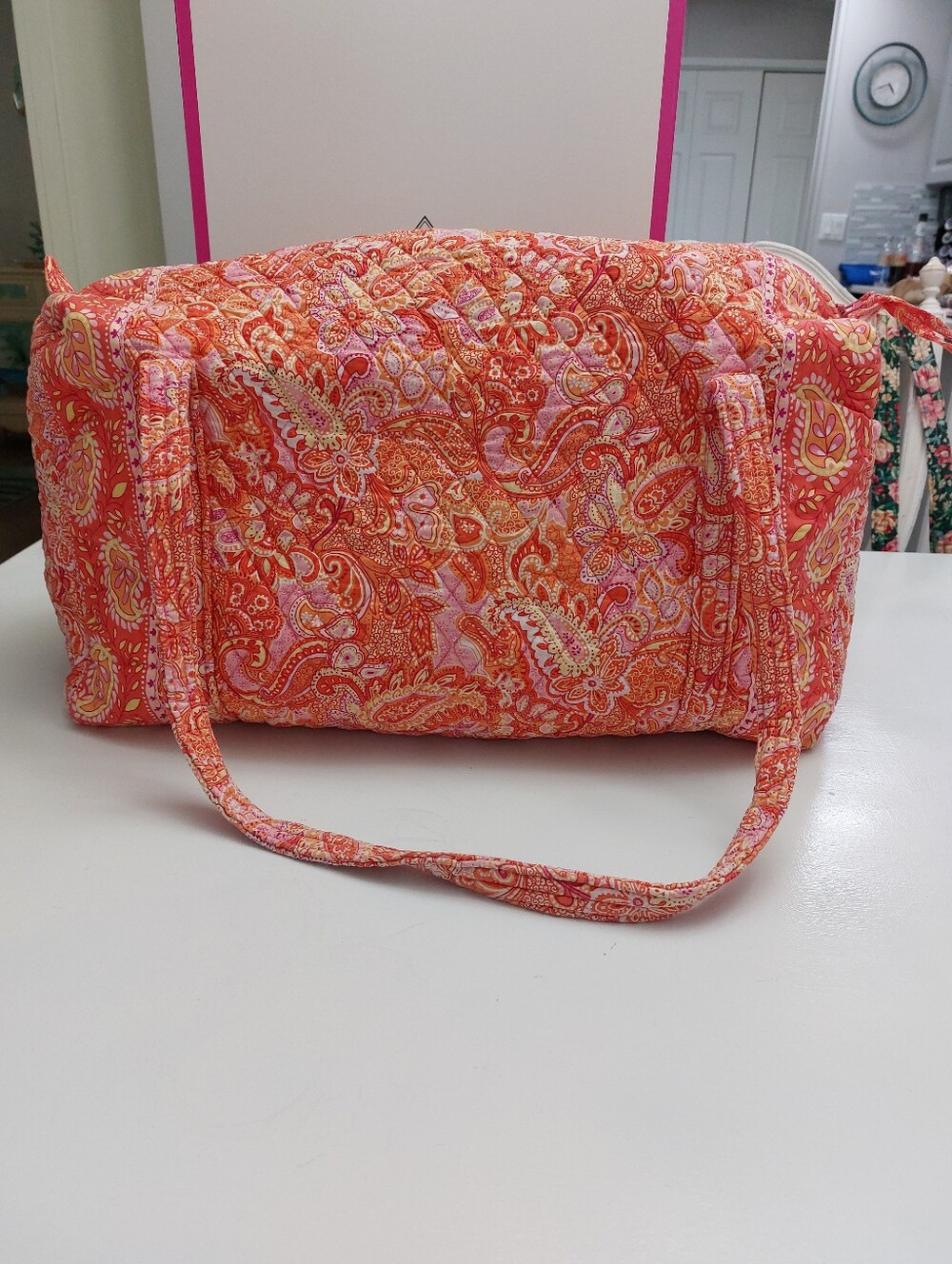 Vera Bradley Large Duffel Vintage Sherbet